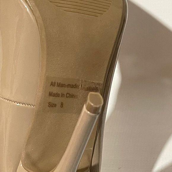 Wild Diva Taupe Patent Heels - Picture 12 of 13